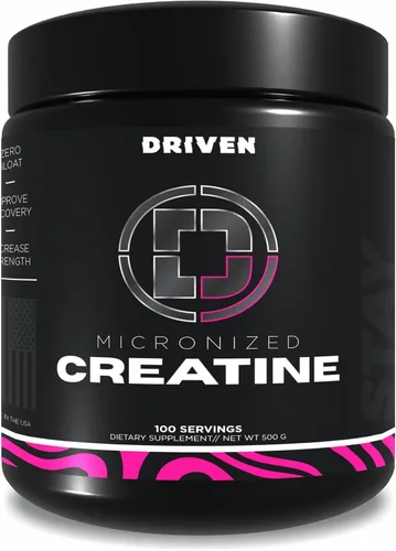 Driven Nutrition Creatina, 17.64 oz – Polvo micronizado sin sabor, rendimiento físico y cognición – 0.18 oz por porción para reducir la fatiga y