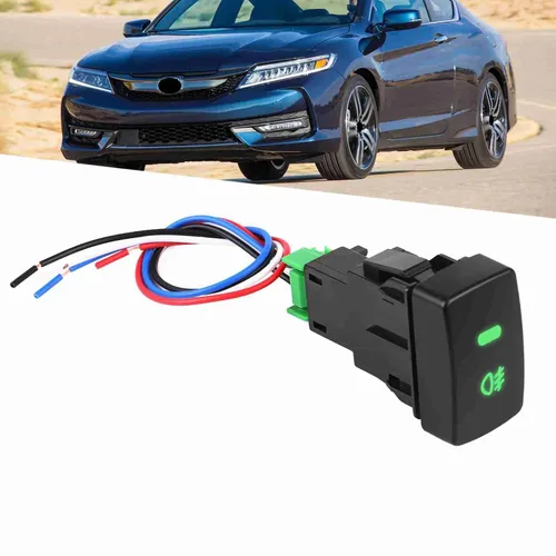 Miniatura 4 de Interruptor de luz antiniebla del coche, botón plástico negro de 5 pines para CRV