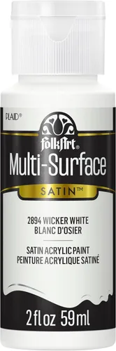 FolkArt - Pintura para múltiples superficies en varios colores (2 onzas), 2894, Blanco Mimbre Mimbre Blanco