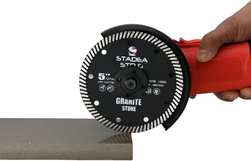 Miniatura 6 de SBD101C Hoja de sierra de diamante de 4 pulgadas de corte continuo turbo seco - Corta granito cuarcita, compatible con amoladora, cortador