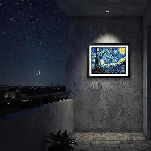 Miniatura 2 de NIHO-JIUMA Van Gogh Noche Estrellada, kits de pintura de diamante 5D, arte de diamante de taladro completo DIY, regalo para adultos y adolescentes