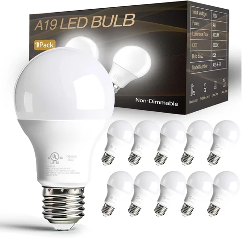Miniatura 10 de dalattin Paquete de 24 bombillas LED de color blanco suave de 2700 K, equivalente a 60 W, bombillas estándar A19, base E26, 800 LM, ahorro de blanco