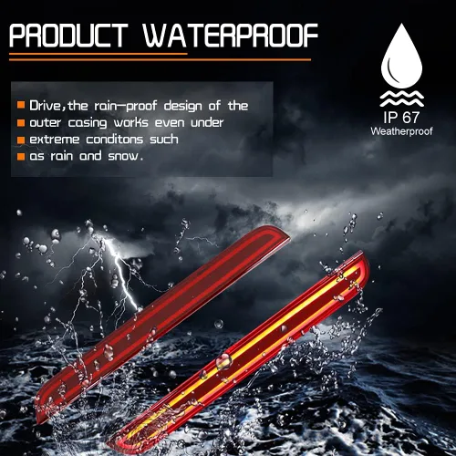 Miniatura 4 de Luces reflectoras LED rojas para parachoques y lente roja, compatible con Dodge Challenger 2015 2016 2017 2018 2019 luces traseras antiniebla
