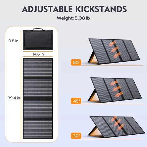 Miniatura 6 de ENGINSTAR Cargador de panel solar plegable de 60W con salida DC de 18V para estaciones de energía portátiles EnginStar/Jackery/Rockpals/Flashfish