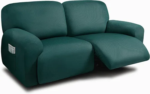 Miniatura 25 de ULTICOR Fundas para Sofá Reclinable de 8 Piezas, Fundas Elásticas de Hilo Teñido para Sofá Reclinable de 3 Cojines, Fundas Deslizables para Sofá