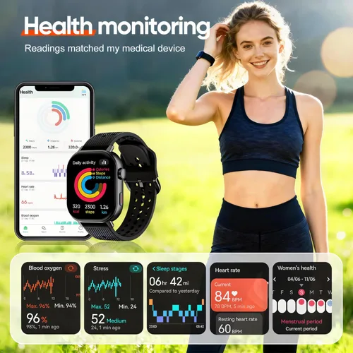Miniatura 3 de AMOLED - Reloj inteligente con GPS para correr, 164.0 ft, impermeable, rastrea los pasos del sueño, frecuencia cardíaca, oxígeno, batería de larga