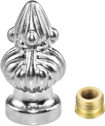 Miniatura 10 de Perilla de Remate de Lámpara de Latón Antiguo Decoración de Remate de Lámpara Retro con Tornillo de Doble Rosca para Pantalla de Lámpara, Compatible