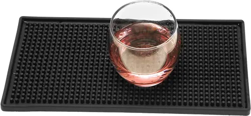Miniatura 5 de KINJOEK Tapete de barra de 6 x 12 pulgadas, tapete de goma antideslizante para secado de derrames, para encimera, cóctel, barman café, bebidas