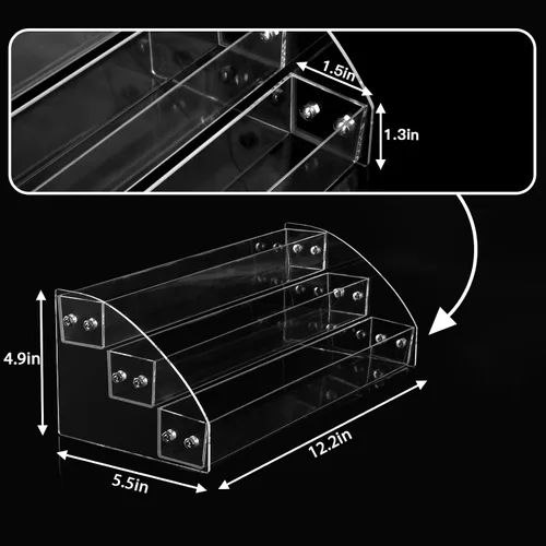 Miniatura 3 de Homakover Organizador de pintura acrílica de 3 capas, soporte de pintura perfecto para manualidades, almacenamiento de pinturas de pasatiempos