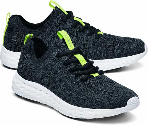 Miniatura 6 de Shoes for Crews Everlight ECO, zapatos de trabajo antideslizantes para hombre, transpirables, ligeros, con cordones, resistentes al agua, NegroGris
