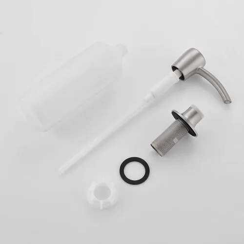 Miniatura 5 de Dispensador de jabón, dispensador de jabón para fregadero de cocina, dispensador de jabón integrado para fregadero, dispensador de loción, níquel