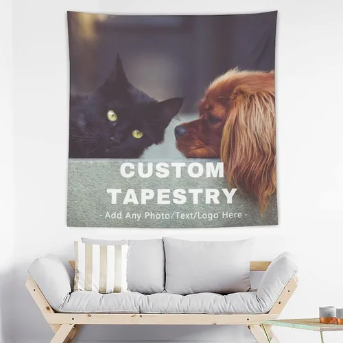 Miniatura 11 de AXKEUDO Regalos para la familia, tapiz personalizado con cualquier foto, telón de fondo para colgar en la pared como arte de pared, recuerdos Diseño