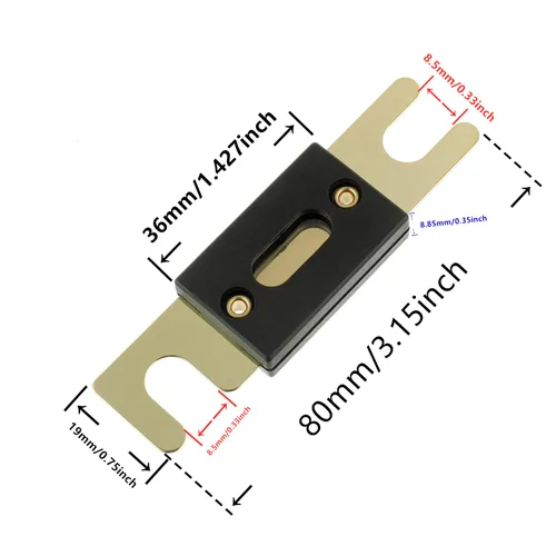 Miniatura 2 de BOJACK Fusible de hoja ANL de 300 amperios y 32 V CC para sistema de audio y video de automóvil (paquete de 3)