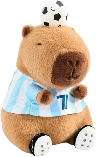 RichRabbit Lindo juguete de peluche de Capybara de fútbol suave juguete lindo regalo de los niños marrón 9 pulgadas