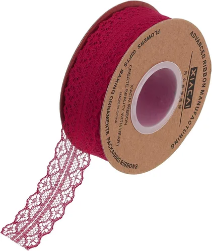 Miniatura 49 de MECCANIXITY 1.2 Inch Wide 15 Yard Lace Ribbon Floral Pattern Beige Lace Trim Ribbon for Gift Wrapping Bouquets, Wedding Decor Sewing Making, and DIY