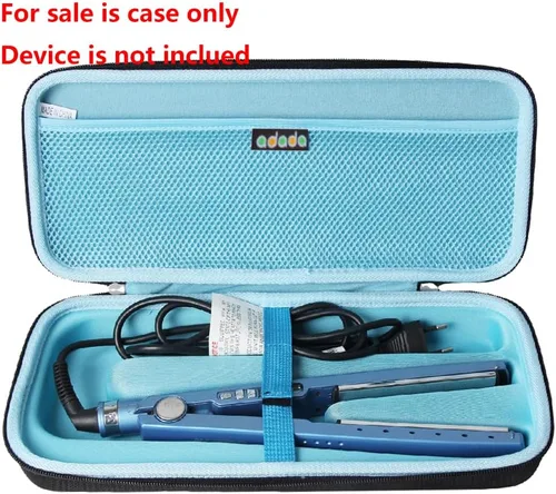 Miniatura 2 de adada Estuche Duro de Viaje para Plancha de Cabello BaBylissPRO Nano Titanium Ultra Delgada (Negro+Azul)