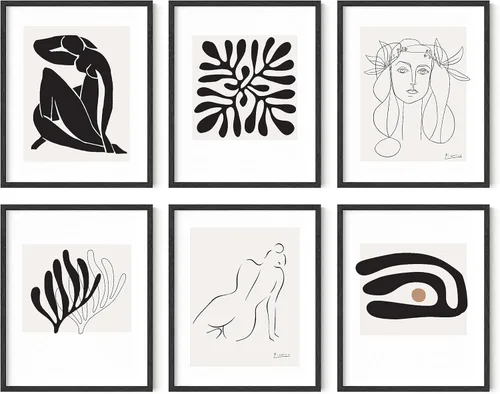 Miniatura 11 de HAUS AND HUES Henri Matisse y Picasso - Juego de 6 pinturas famosas, sin marco, 11 x 14 pulgadas Sin títulos