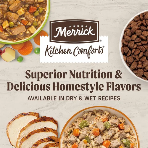 Miniatura 14 de Merrick Healthy Grains - Alimento seco prémium para perros adultos, croquetas saludables y naturales con pollo y arroz integral, bolsa de 12.0 libras
