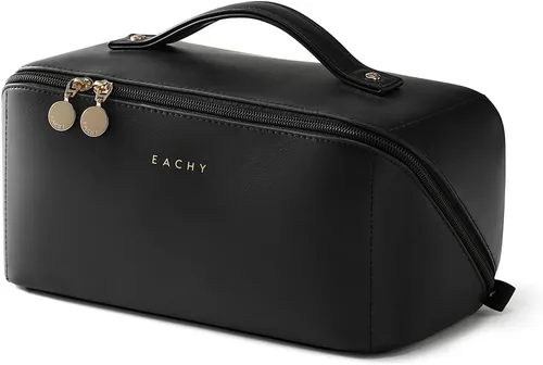 Miniatura 66 de EACHY Bolsa de Maquillaje de Viaje, Bolsas de Cosméticos de Gran Capacidad para Mujeres, Bolsa Portátil Impermeable que se Abre Plana, Bolsa de Aseo