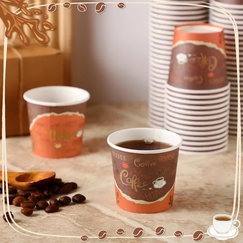 Miniatura 2 de Funtery 200 tazas de café espresso desechables de 3 onzas pequeñas tazas de papel para café, té, cacao, jugo, mini suministros de papel