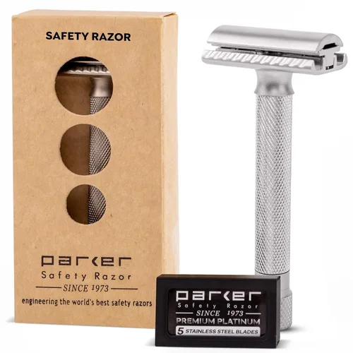 Miniatura 12 de Parker The Variant - Maquinilla de afeitar de seguridad ajustable de doble filo, personaliza tu afeitado con un giro del dial de suave a agresivo, 5