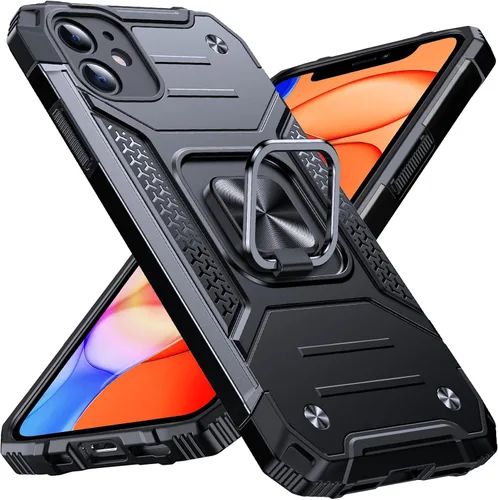Miniatura 34 de Anqrp Funda resistente para iPhone 6/7/8/SE/SE2 con soporte de anillo mejorado y agarre, grado militar, a prueba de golpes, resistente y robusta