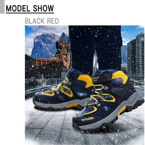 Miniatura 6 de Littleplum Boys Snow Boots Winter Waterproof Antiskid Boots Hiking Outdoor Shoes Booties for Unisex Kids (Little KidBig Kid)