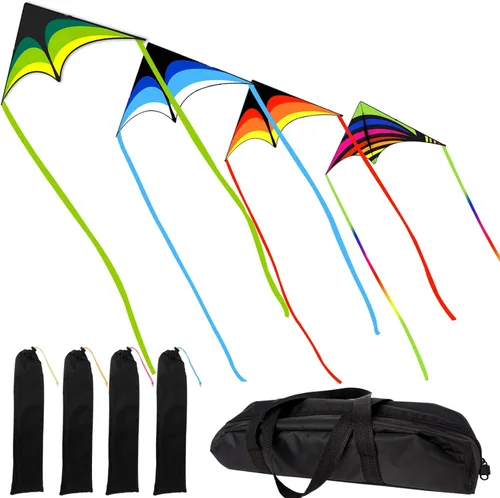 Miniatura 23 de Mint's Colorful Life - Cometa Delta para niños y adultos, cometa extremadamente fácil de volar, las mejores cometas para principiantes