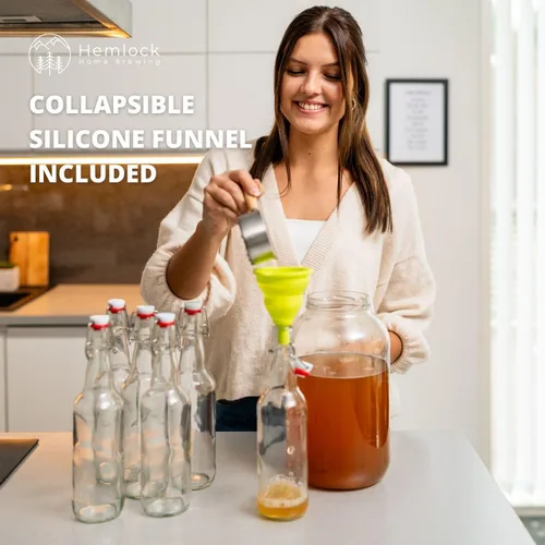 Miniatura 6 de Botellas de Kombucha, botellas de vidrio con tapa oscilante para Kombucha, cerveza, kiefer, limoncillo, vainilla, 16 onzas, botella estilo Grolsch
