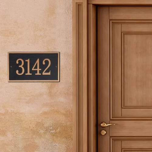 Miniatura 4 de Placa de dirección hecha a mano – Placa de pared con número de casa (11 x 6.3 pulgadas), letrero de casa personalizado para casa, apartamento
