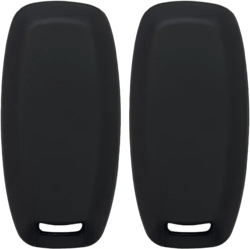 Miniatura 2 de REPROTECTING Funda de goma de silicona para llavero compatible con Nissan Pathfinder Rogue (5 botones, negro/negro)