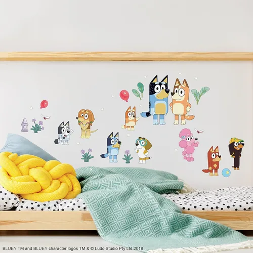 Miniatura 2 de Calcomanías de pared RoomMates Bluey Familia y Amigos (despegar y pegar), RMK5457SCS