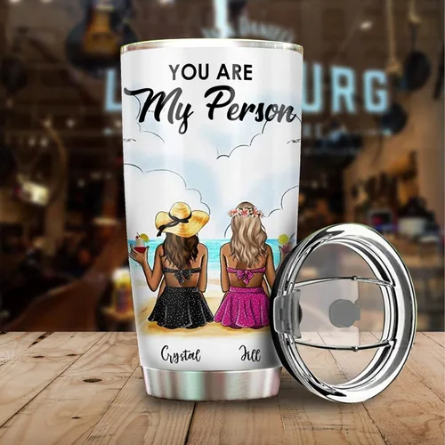 Miniatura 4 de Vaso personalizado con texto en inglés "I Love You To The Beach And Back", taza de café, taza de camping, vaso de vino, vaso delgado, regalos para 22