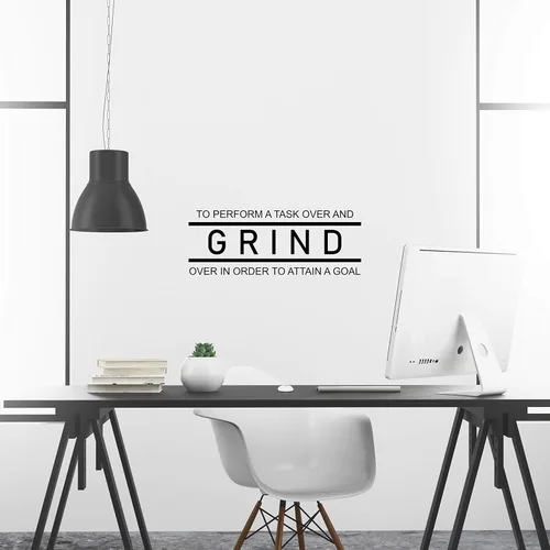 Miniatura 2 de My Vinyl Story Grind - Calcomanía inspiradora para pared, decoración de oficina, cita inspirada, motivada, enfocada positiva, arte, vinilo