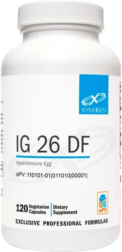 XYMOGEN IG 26 DF - Cápsulas de inmunoglobulina sin lácteos para apoyo del sistema intestinal y del sistema inmunológico - Inmunoglobulinas