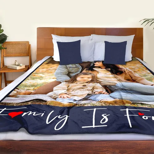 Miniatura 3 de Manta personalizada con texto fotográfico, manta personalizada con imágenes para adultos, manta personalizada con mis propias fotos, manta 1 foto-1