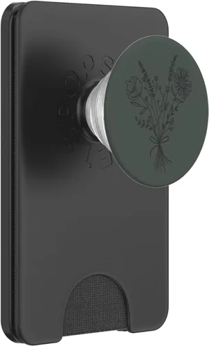 Miniatura 6 de Midnight Green Wildflower Floral Flower Design PopSockets PopGrip for MagSafe