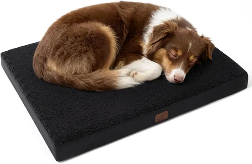 Miniatura 20 de Bedsure Camas para Perros Tamaño Grande - Cómodas Camas Planas para Mascotas con Funda Lavable Extraíble, Alfombrilla de Espuma Ortopédica