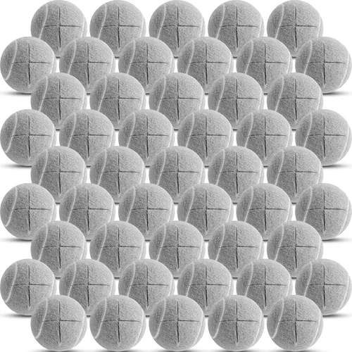 Miniatura 6 de Macarrie 200 pelotas de tenis precortadas a granel, pelotas de tenis precortadas de 2.5 pulgadas, resistentes y de larga duración, cubiertas de goma