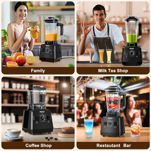 Miniatura 6 de Batidoras para cocina, licuadora de batidos, 2400 W/1000 W Prasky Blender & Grinder Combo, 25,000 RPM de alta velocidad, procesador de alimentos sin