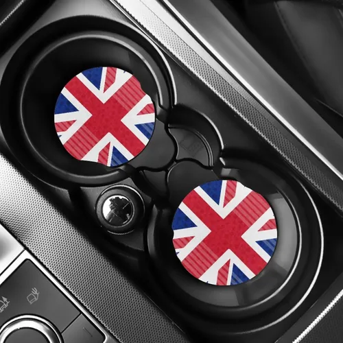 Miniatura 22 de AFPANQZ 250 Years Print Car Coasters for Cup Holders Absorbent Car Accessories 2.8" Car Cup Holder for Women 2 Pack