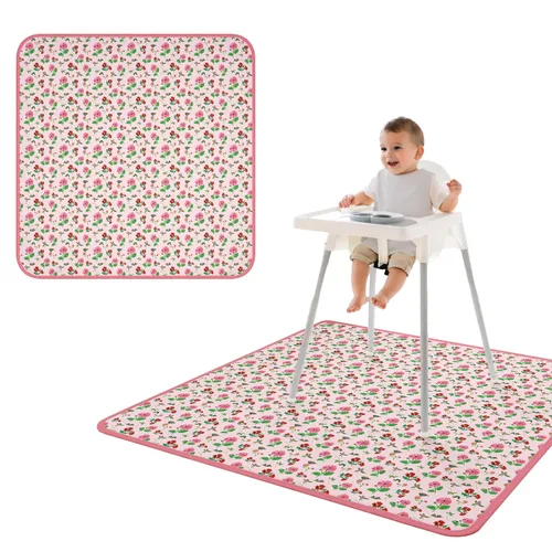 Miniatura 39 de BapronBaby Adventure Awaits - Tapete impermeable para debajo de sillas altas, suelos, mesas, tiempo de juego o artes y manualidades, lavable a