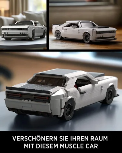 Miniatura 5 de Nifeliz Juego de Modelo de Coche Músculo Demonio, Juguete de Construcción Icónico para Adultos, Ideal Conjunto de Exhibición para Regalar a