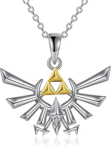 YFN Zelda NecklaceAbalone Shell Zelda Necklace Sterling Silver Anime Jewelry Zelda Jewelry Gifts for Men Women Boys