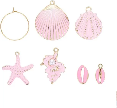 Miniatura 7 de Kits de fabricación de aretes oceánicos, Acero inoxidable, Sin gemas.