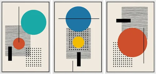 Miniatura 106 de SIGNWIN Lienzo enmarcado para pared, juego de arte abstracto de serenidad costera, ilustraciones abstractas junto al mar, arte moderno, decorativo