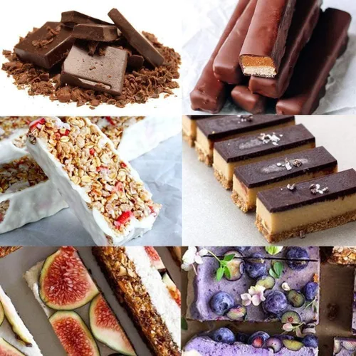 Miniatura 4 de Molde de silicona rectangular grande para barra de granola, 2 unidades, 8 cavidades nutricionales para cereales, barra energética para magdalenas