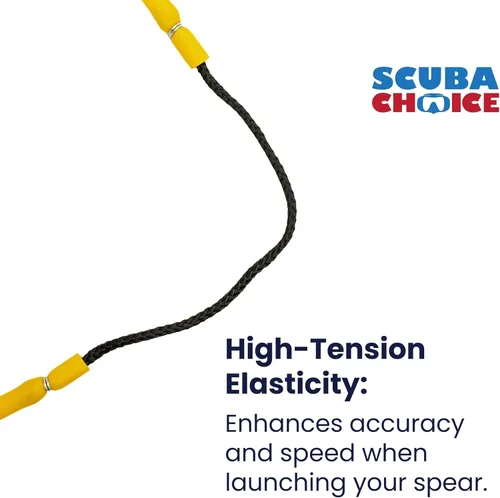 Miniatura 4 de Scuba Choice 3/8" Rubber Hand Pole Spear Sling, 28-3/8" Long – Durable, High-Performance Spearfishing Tool, Lightweight & Compact Design for Easy