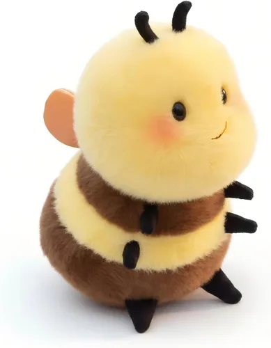 Peluche de abeja realista de 8 pulgadas, lindo animal de peluche de abeja salvaje, ultra suave, regalos Kawaii para niños y adultos, amarillo