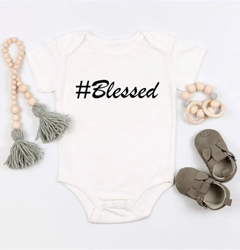 Miniatura 4 de TripleBDesigns BLESSED - Body para baby shower regalo de bautismo cristiano mensaje para bebé